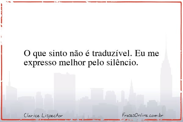 Frase de Clarice Lispector