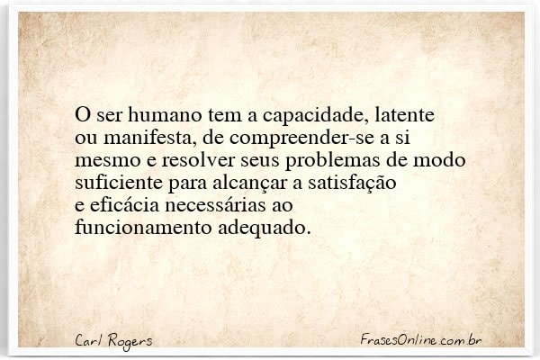 Frase de Carl Rogers