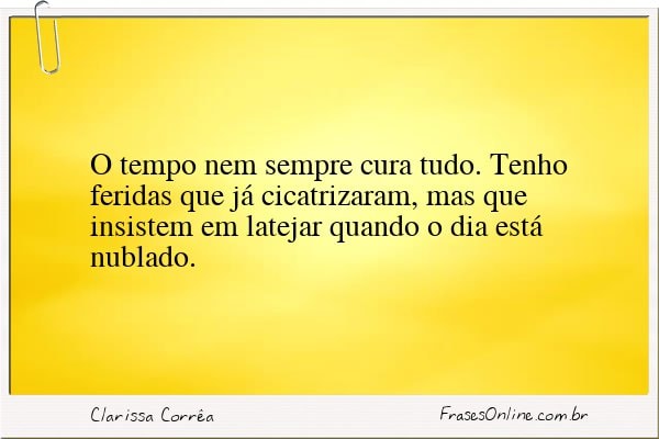 Frase de Clarissa Corrêa