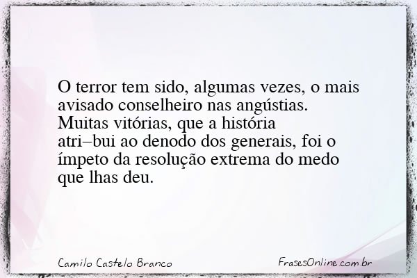 Frase de Camilo Castelo Branco