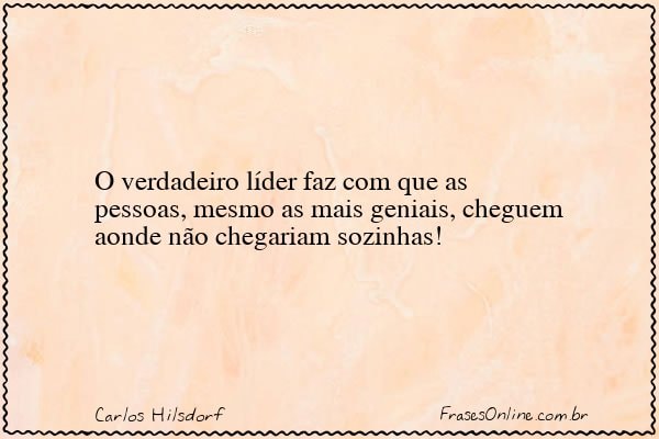 Frase de Carlos Hilsdorf