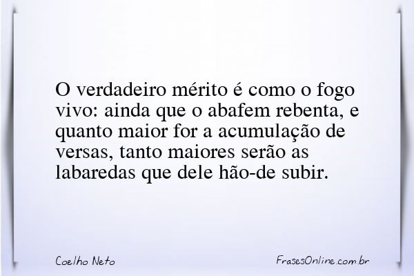 Frase de Coelho Neto