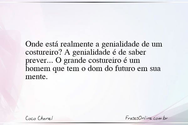 Frase de Coco Chanel