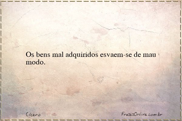 Frase de Cícero