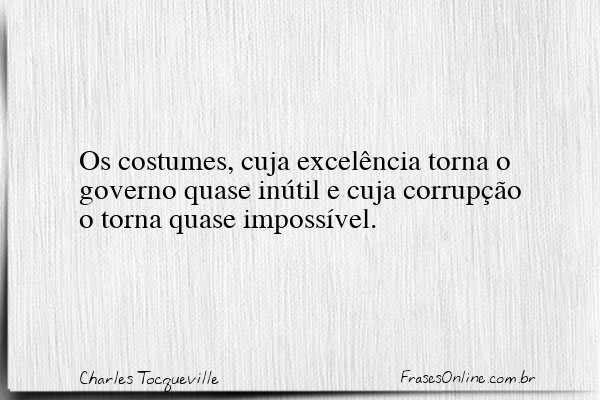 Frase de Charles Tocqueville