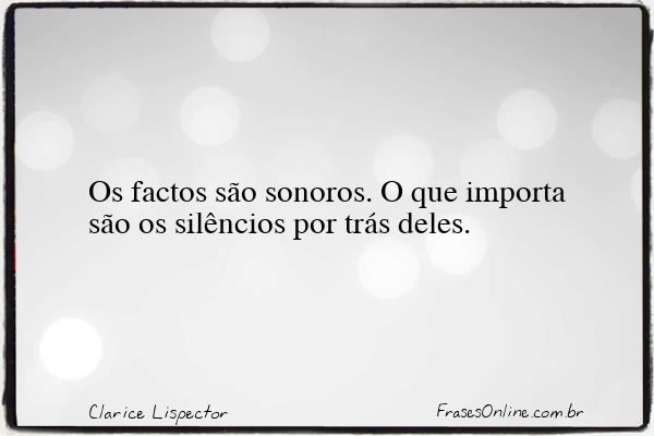 Frase de Clarice Lispector