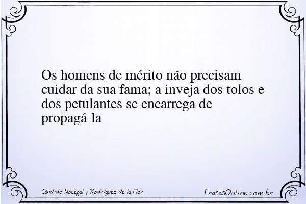 Frase de Cándido Nocegal y Rodríguez de la Flor