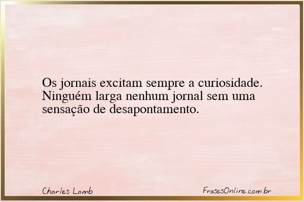 Frase de Charles Lamb