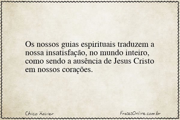 Frase de Chico Xavier