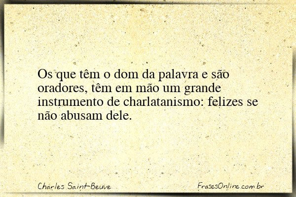 Frase de Charles Saint-Beuve