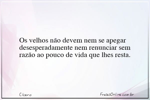 Frase de Cícero