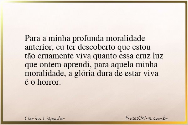 Frase de Clarice Lispector