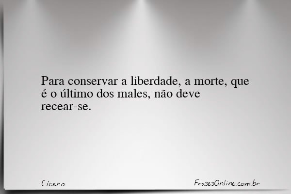 Frase de Cícero