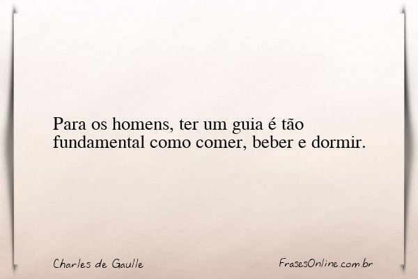 Frase de Charles de Gaulle
