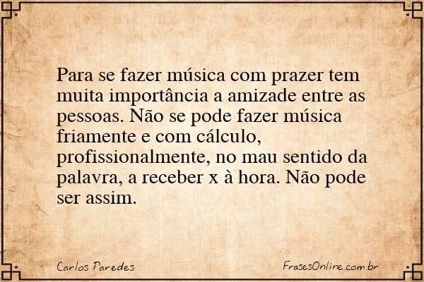 Frase de Carlos Paredes