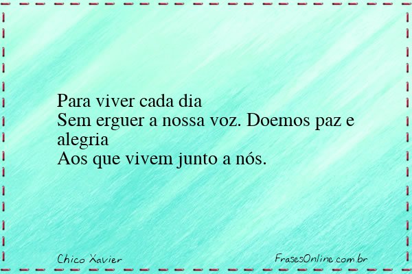 Frase de Chico Xavier