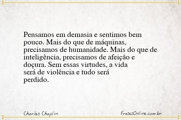 Frase de Charles Chaplin