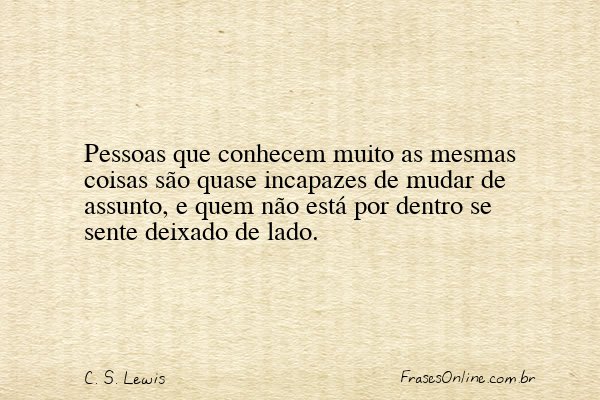 Frase de C. S. Lewis
