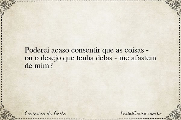 Frase de Casimiro de Brito