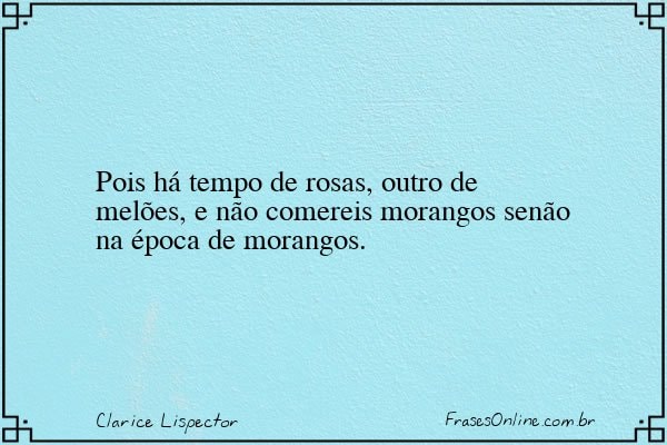 Frase de Clarice Lispector