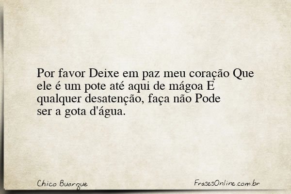 Frase de Chico Buarque