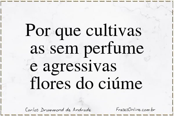 Frase de Carlos Drummond de Andrade