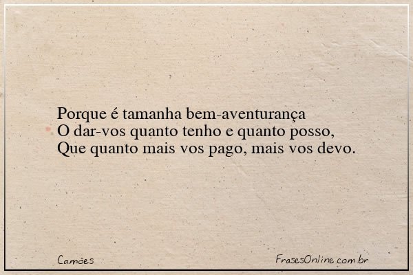Frase de Camões