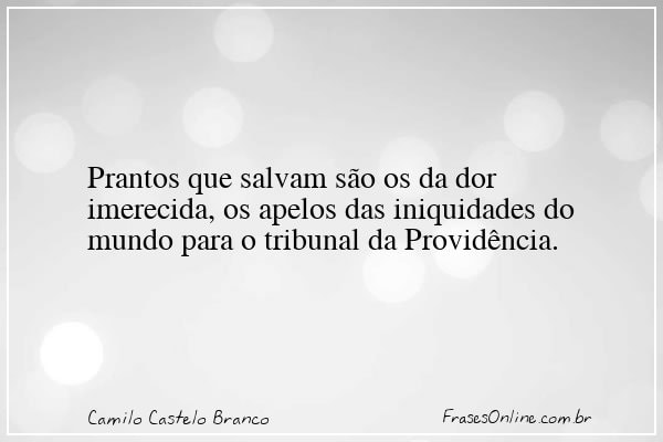 Frase de Camilo Castelo Branco