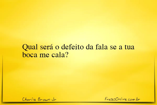 Frase de Charlie Brown Jr