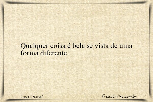 Frase de Coco Chanel