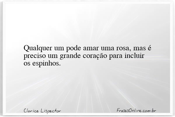 Frase de Clarice Lispector