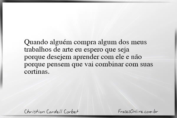 Frase de Christian Cardell Corbet