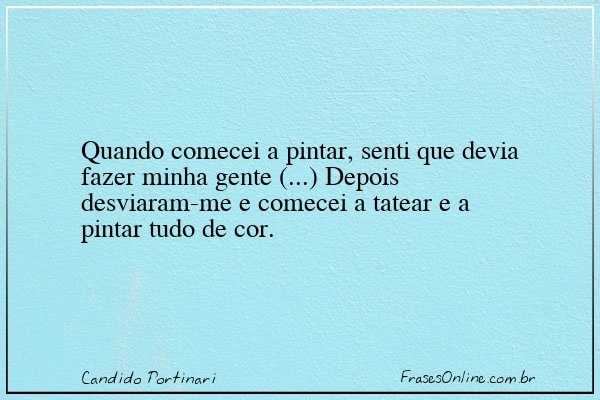 Frase de Candido Portinari