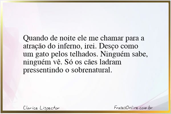 Frase de Clarice Lispector