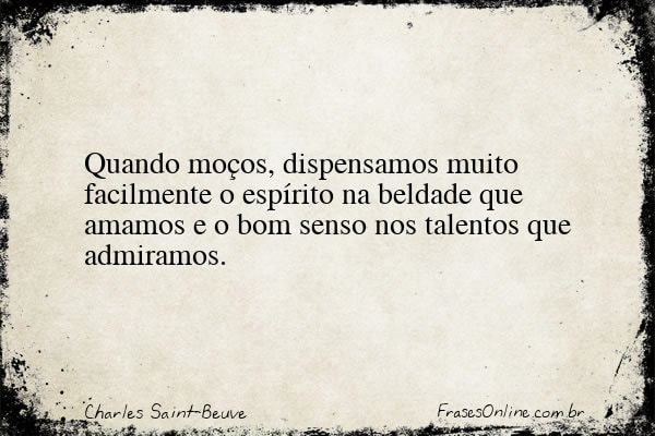 Frase de Charles Saint-Beuve