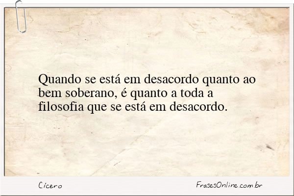 Frase de Cícero