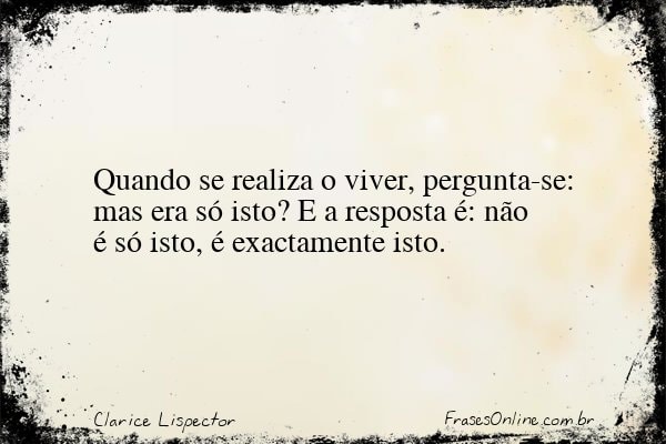 Frase de Clarice Lispector