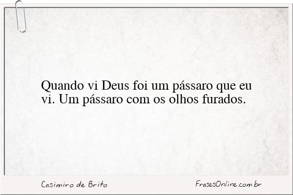 Frase de Casimiro de Brito