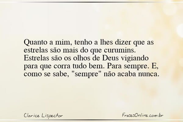 Frase de Clarice Lispector