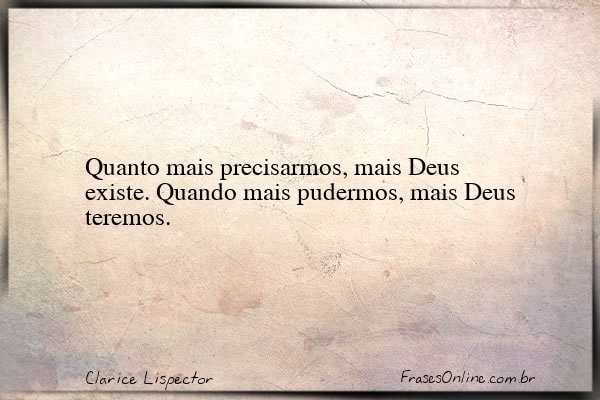 Frase de Clarice Lispector