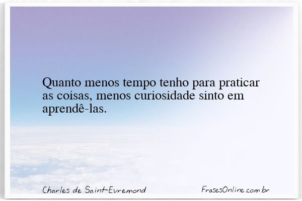 Frase de Charles de Saint-Evremond