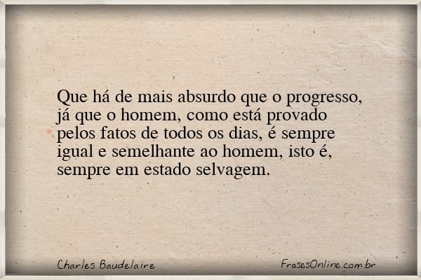 Frase de Charles Baudelaire