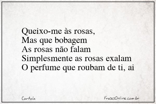 Frase de Cartola