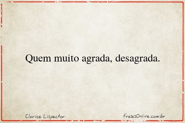 Frase de Clarice Lispector