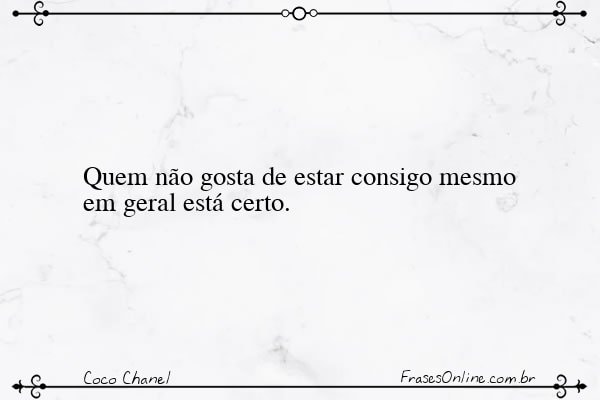 Frase de Coco Chanel