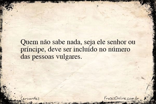 Frase de Cervantes