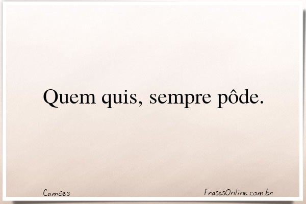 Frase de Camões
