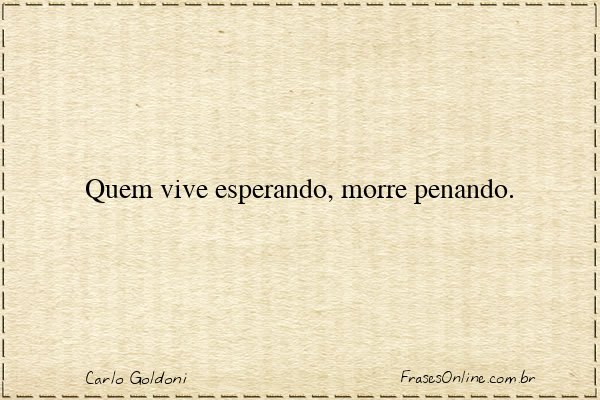 Frase de Carlo Goldoni