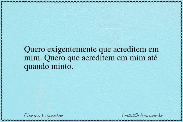 Frase de Clarice Lispector