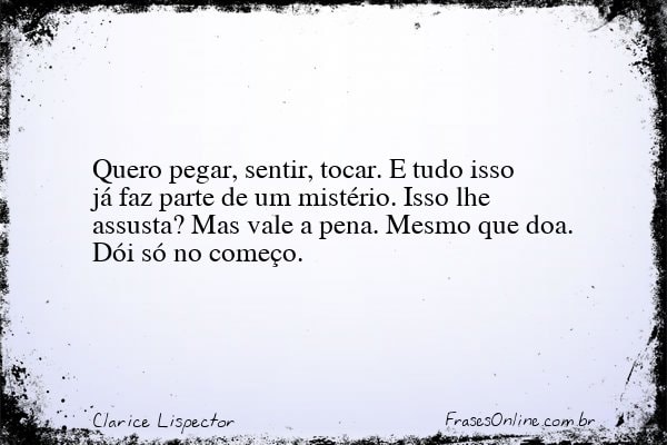 Frase de Clarice Lispector